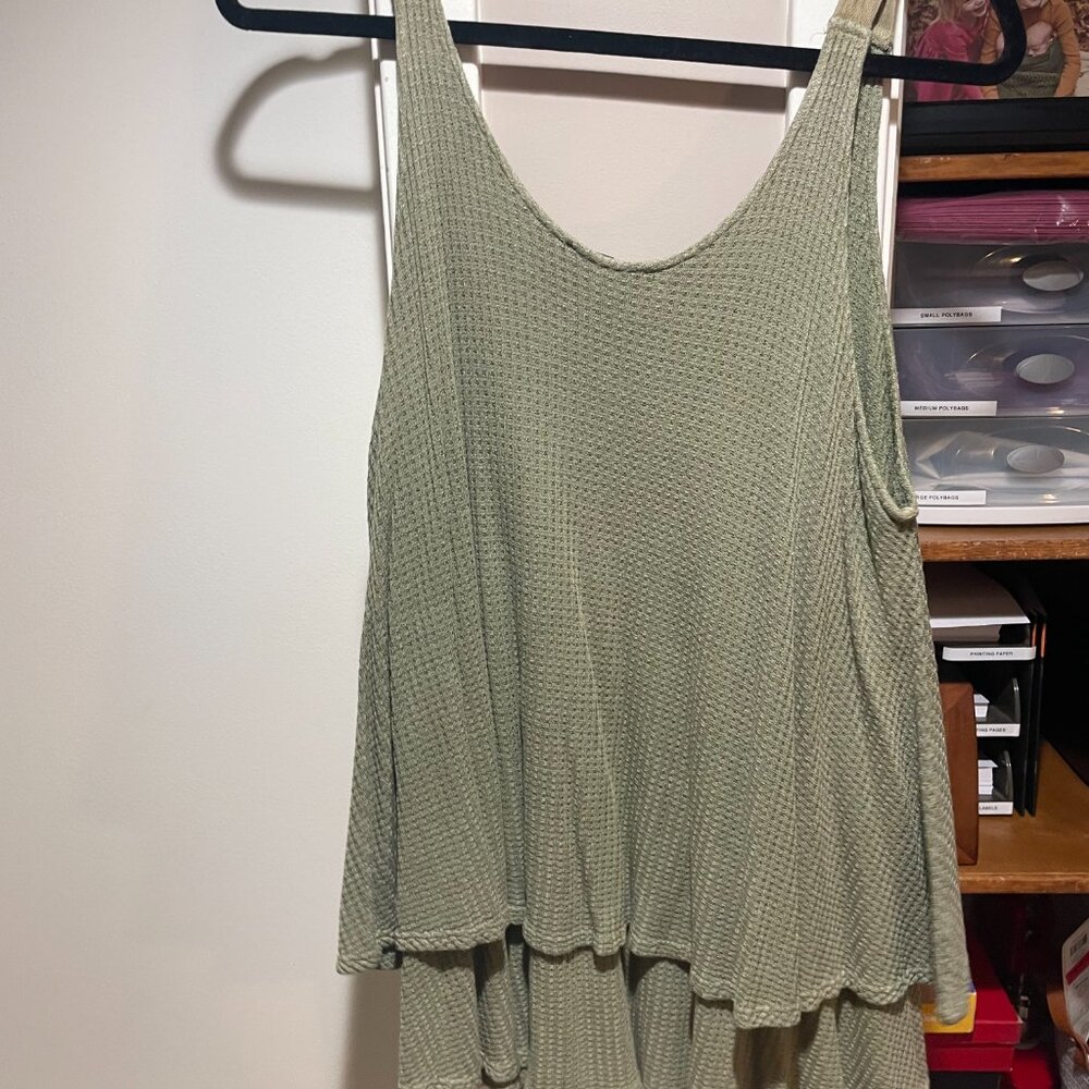 Paper Crane olive tank top size large